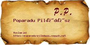 Poparadu Piládész névjegykártya